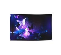 Sfondo con farfalle notturne stampa 2 × 3ft/3 × 5ft/4 × 6ft quattro fori decorato striscione, bandiere divertenti per interni ed esterni decorazione regalo