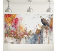 Sfondo con foglie autunnali con aquila, bella stampa artistica per fotografia autunnale, decorazione paesaggistica colorata per eventi, forniture per feste del Ringraziamento, 180 x 109 cm