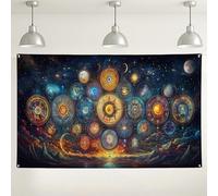 Sfondo con galassia celeste, decorazione artistica dello spazio cosmico, sfondo fotografico per eventi, celebrazioni e festival, 180 x 109 cm
