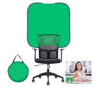 Sfondo con schermo verde, sedia portatile con schermo verde, 101 cm, piccolo sfondo verdi pieghevole con supporto, chiave cromatica, schermi di sfondo per fotografia, streaming, giochi, zoom, video