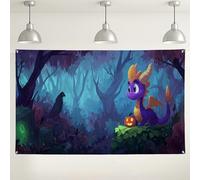 Sfondo da parete con drago fantasy, scena di avventura colorata per bambini, decorazioni per feste di compleanno, sfondo magico della foresta per eventi fotografici, 180 x 109 cm