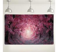 Sfondo da parete con fiori di ciliegio, decorazioni artistiche floreali romantiche per feste, sfondo con paesaggio con albero di pesco per eventi fotografici, decorazione per feste primaverili, 180 x