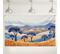 Sfondo da parete con paesaggio di montagna, decorazione artistica panoramica con orizzonte della natura, sfondo fotografico all'aperto per eventi, cornice per immagini a tema autunnale, 180 x 109 cm