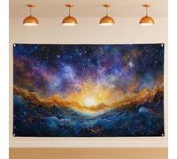 Sfondo da parete con paesaggio spaziale e galassia, decorazione artistica astratta cosmica per feste, sfondo per interni ed esterni, per fotografie, matrimoni, balli, eventi, forniture per cabine, 180