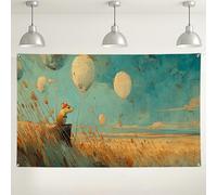 Sfondo da parete con palloncino a forma di topo, stile vintage, per feste per bambini, decorazione fotografica per interni ed esterni, 180 x 109 cm