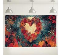 Sfondo da parete floreale con raccolta autunnale, design floreale con zucca, decorazioni autunnali, sfondo naturale vintage per eventi fotografici del Ringraziamento, 180 x 109 cm