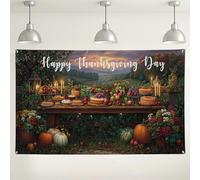 Sfondo da parete per il raccolto del Ringraziamento, decorazione rustica autunnale per la tavola, decorazioni per feste autunnali, sfondo fotografico per eventi interni ed esterni, 180 x 109 cm