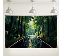 Sfondo decorativo con paesaggio paesaggistico e stradale, ideale per studi fotografici, riunioni all'aperto, eventi a tema viaggi, 180 x 109 cm