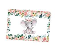 Sfondo Decorativo Elefante in Vinile per Foto e Sfondi | Disegno Rosa Rose, Stile Creativo e Decorato, per Prop e Allestimenti Fotografici