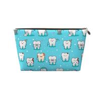 Sfondo dei denti, Borsa per il trucco Borsa per cosmetici Borsa da toilette da viaggio portatile Borsa da toilette