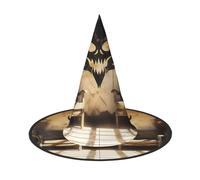 Sfondo del fuoco dell'inferno Halloween streghe cappelli strega fasce per capelli cappello da mago accessori costume cosplay per feste in maschera pieghevole 3 pezzi