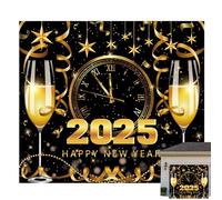 Sfondo della parete del nuovo anno 2025 Sfondo 'evento di Capodanno Carta da parati di Capodanno 2025 Sfondo fotografico di Capodanno 2025, Sfondo fotografico di Capodanno, Orologio della Coppa di