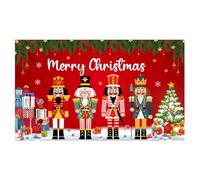 Sfondo di Natale - Soldato di Natale, Schiaccianoci | Sfondo, 6x4 piedi Buon Natale Festa Decorazione Inverno Rosso Foto Sfondo Capodanno Capodanno Festa di famiglia Decorazione Forniture