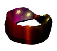 Sfondo di stelle colorate larghe fasce per le donne antiscivolo turbante fascia elastica per capelli yoga fascia per capelli sudore sport allenamento headwrap