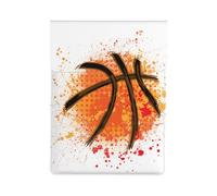 Sfondo dipinto astratto arancione di basket, Custodia per laptop in pelle PU, borsa per notebook, custodia per laptop, custodia per tablet