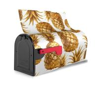 sfondo dorato ananas stampa decorativa impermeabile copertura cassetta postale magnetica avvolge carino festa decorazione per la casa