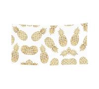 Sfondo dorato con ananas che stampa decorazioni per striscioni di Halloween, cartello da appendere per interni ed esterni, forniture per le vacanze con occhielli in metallo