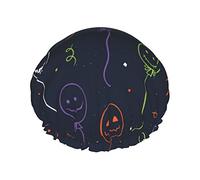 Sfondo Festa Palloncini Cuffia da Impermeabile, Cuffia Elastica per Capelli da Bagno Protezione Ambientale Cuffia da Bagno per Capelli, Doppio Strato Impermeabile Cappello da da Bagno