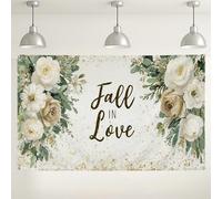 Sfondo floreale autunnale, elegante sfondo fotografico dal design botanico, perfetto per decorazioni di nozze autunnali, feste autunnali ed eventi stagionali, 180 x 109 cm