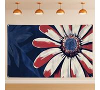 Sfondo floreale vintage con margherite, decorazioni artistiche rustiche e audaci, per interni ed esterni, per fotografie, forniture per la raccolta del giardino autunnale, 180 x 109 cm