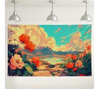 Sfondo floreale vivace, sfondo artistico paesaggistico, ideale per eventi fotografici, decorazioni primaverili per riunioni e celebrazioni, 180 x 109 cm