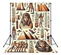 Sfondo fotografico con geroglifici egiziani e faraoni, 1,5 x 2,1 m, sfondo fotografico con tasca per asta, sfondo pieghevole per studio di compleanno, matrimonio, decorazione per feste