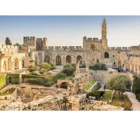 Sfondo fotografico con la Torre di David della città vecchia di Gerusalemme, 1,5 x 1,2 m, torre di David, antiche rovine storiche, sfondo per decorare la stanza, Gerusalemme, ritratto di viaggio