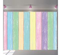 Sfondo fotografico in legno colorato pasquale rustico arcobaleno color pastello per ragazze e ragazzi, baby shower, feste di compleanno, decorazioni per foto (304,8 x 243,8 cm)