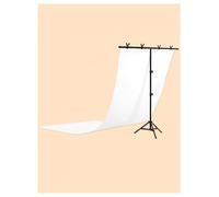 Sfondo fotografico, Kit di supporto for fondale fotografico a forma di T con morsetti e schermo in PVC di diverse dimensioni(150x200cm/59.06x78.74in)