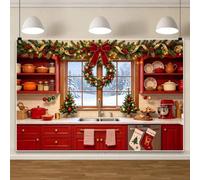 Sfondo fotografico natalizio cucina decorazione d'interni banner 3.5x2.5m