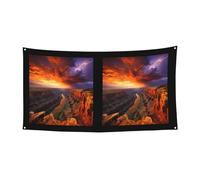 Sfondo fotografico per feste, 178 x 89 cm, grande striscione Grand Canyon con nuvole scure