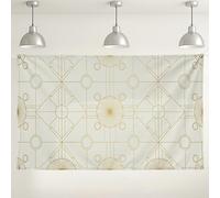 Sfondo geometrico da parete dorato, elegante design artistico per decorazioni per feste, elegante sfondo fotografico per interni ed esterni, per eventi e celebrazioni, 180 x 109 cm