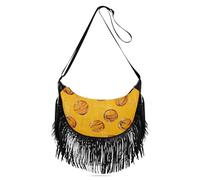 Sfondo giallo con un sacco di piccoli palloni da basket borse per le donne Cross Body nappa dettaglio borse a tracolla per le donne alla moda borsa a tracolla da donna media con (prop2)