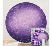 Sfondo Glitter Viola 200cm Ttincceer Bokeh Punti Scintillanti Festa di Compleanno Copertura di Sfondo Rotonda Paillettes Lucide Matrimonio Doccia Nuziale Decorazione Banner Foto ritratto adulto