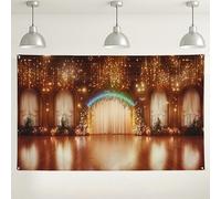 Sfondo magico per feste in giardino, luci fatate, eleganti decorazioni per interni, sfondo fotografico arcobaleno floreale per celebrazioni, matrimoni, eventi, 180 x 109 cm