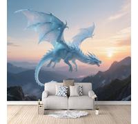 Sfondo Murale xxl Psichedelico, Carta Da Parati Moderna Animale Fantastico 400X280cm Per Cameretta Bambini Alternativa Alla Pittura Senza Odore Stesura Diretta Sulla Parete Atmosfera Immersiva