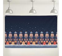 Sfondo natalizio da parete con schiaccianoci, decorazioni natalizie con regali, sfondo fotografico invernale per feste ed eventi, 180 x 109 cm