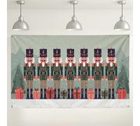 Sfondo natalizio da parete con schiaccianoci, decorazioni vintage per feste, sfondo fotografico per interni ed esterni, per eventi natalizi, 180 x 109 cm