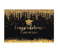 Sfondo nero e oro per la celebrazione della laurea el 2024. Stampa ad alta risoluzione per foto indimenticabili.