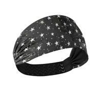 Sfondo nero Little Stars no Slip Womens Fasce elastiche da tennis fasce per il sudore per palestra atletica sport allenamenti ciclismo