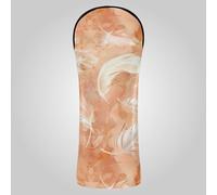 Sfondo oro rosa con piume bianche galleggianti (parola chiave) (longword) (scenario) (utente) (prop2)