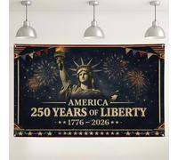 Sfondo patriottico da parete, decorazioni vintage per la notte stellata, sfondo rosso blu oro per festa per la celebrazione del giorno dell'indipendenza, 250 anni di libertà 1776-2026 170 x 109 cm