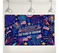 Sfondo patriottico per celebrazioni, decorazioni natalizie a stelle e strisce, sfondo rosso, bianco e blu, per eventi del giorno dell'indipendenza, 180 x 109 cm