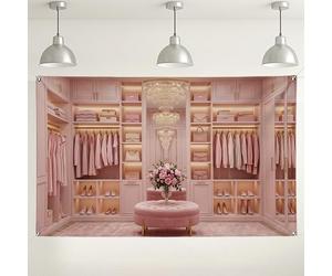 Sfondo per armadio alla moda pesca, decorazioni per feste dal design floreale, elegante sfondo fotografico per interni ed esterni, per eventi, celebrazioni primaverili/estive, 180 x 109 cm