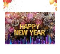 Sfondo per Capodanno - 100 x 150 cm Decorazioni Stagionali 2D - Sfondi ci Per Le Feste,per Creatori di Contenuti Eventi Scolastici Piccole Imprese Riunioni Familiari Vetrine Display Ufficio