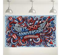 Sfondo per celebrazione del 250° anniversario degli Stati Uniti, design patriottico rosso e blu, decorazioni per feste, sfondo fotografico per interni ed esterni, per eventi del giorno