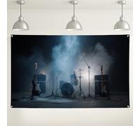 Sfondo per concerti rock, decorazione da parete per spettacoli musicali, accessori per feste a tema musicale, sfondo fotografico per interni ed esterni, per eventi, 180 x 109 cm