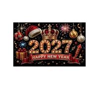 Sfondo per Festa di Capodanno 2027 Decorazioni e Accessori per Conto alla | Fondale Buon Anno Capodanno Per Studio Appartamento Feste Casa Famiglia Riunioni Vacanze UN
