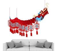 Sfondo per foto di Capodanno cinese, decorazioni di Capodanno lunare - Set di decorazioni per il drago creativo drago 2024 Banner per la festa di primavera,Banner per feste