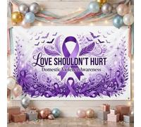 Sfondo per la sensibilizzazione sulla violenza domestica con nastro con | Consapevolezza della violenza domestica, sfondo fotografico, banner per eventi di difesa, tema di supporto della comunità